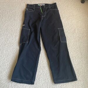 Vintage Kik Wear Hydraulics Get Lifted Baggy Y2K 90’s Black Cargo Pants